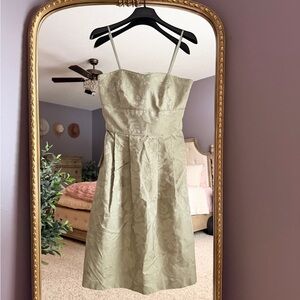 Ann Taylor Celebrations Sage Green Floral Printed Sleeveless Dress - 6